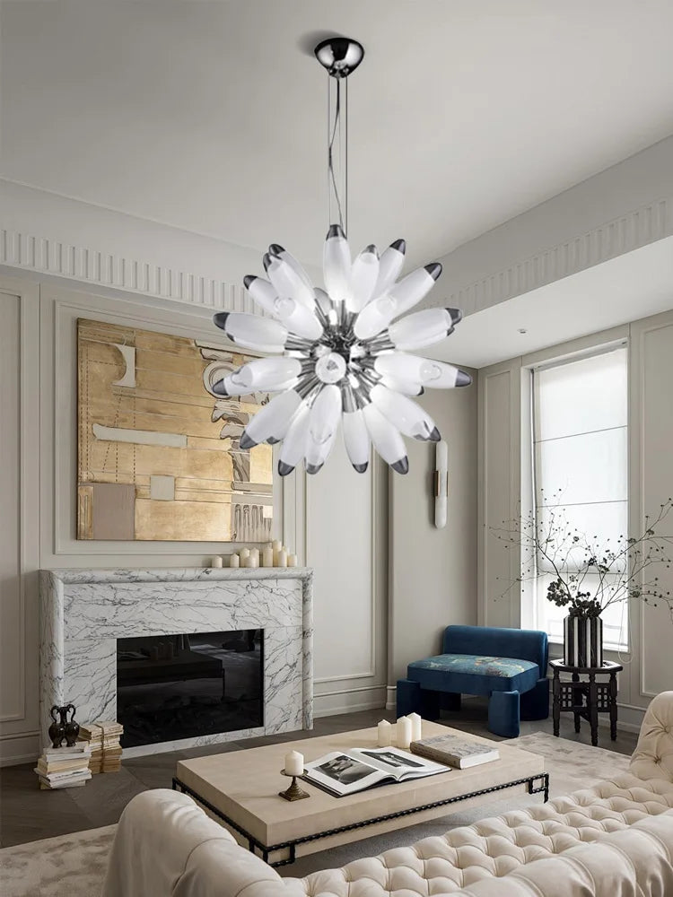 DecorBites™ LED Globe 2025 Chandelier in Chrome/Gold - Spectacular Lighting Fixture