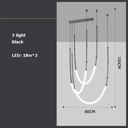 DecorBites™ Art Deco Gold Black LED Designer Pendant Light for Dinning Room