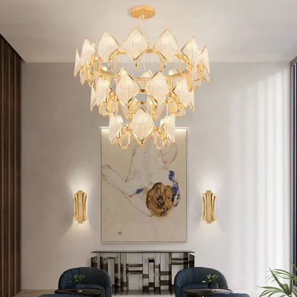DecorBites™ Crystal Chandelier Pendant Light: Elegant Modern Luxury for Living Room Decor
