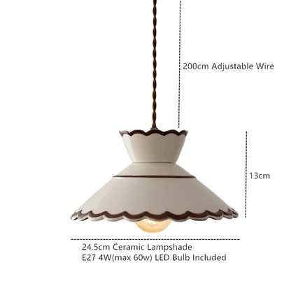 DecorBites™ Coloured Glaze Pendant Light LED Hanging Lamp for Home Dining Living Room