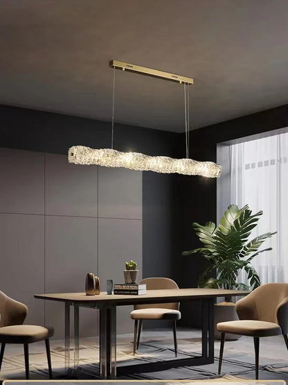 DecorBites™ Glass Chandelier LED Ceiling Light Fixture Modern for Living Room Hotel Dining Hall