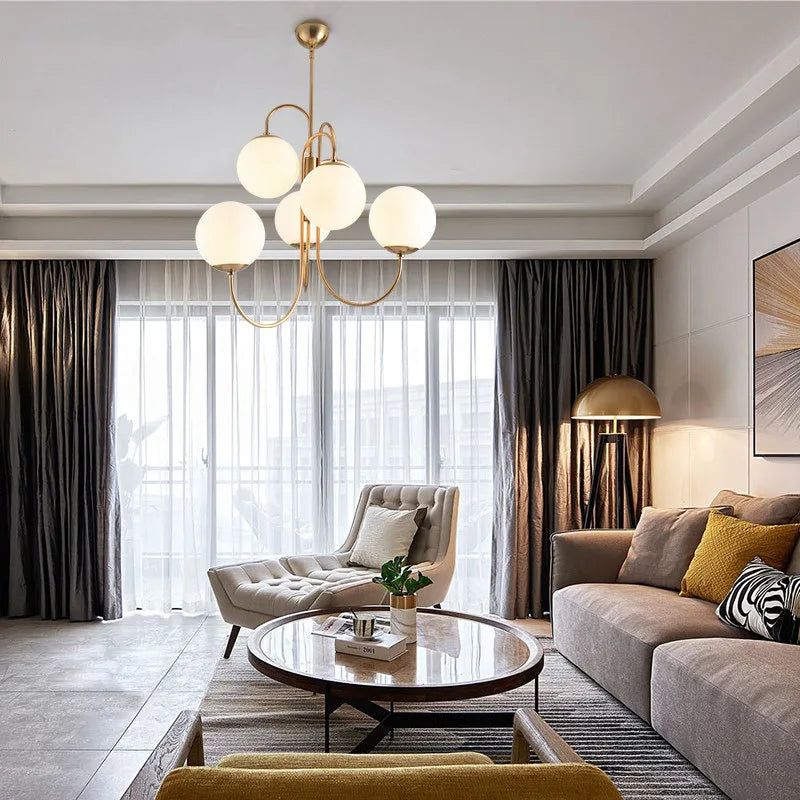 DecorBites™ Glass Ball Led Pendant Chandelier for Home Decor & Kitchen Lighting