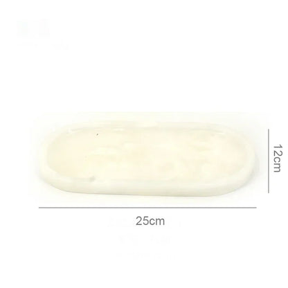 DecorBites™ Calacatta Marble Vanity Tray for Perfume Candles Jewelry Luxury Home Decor