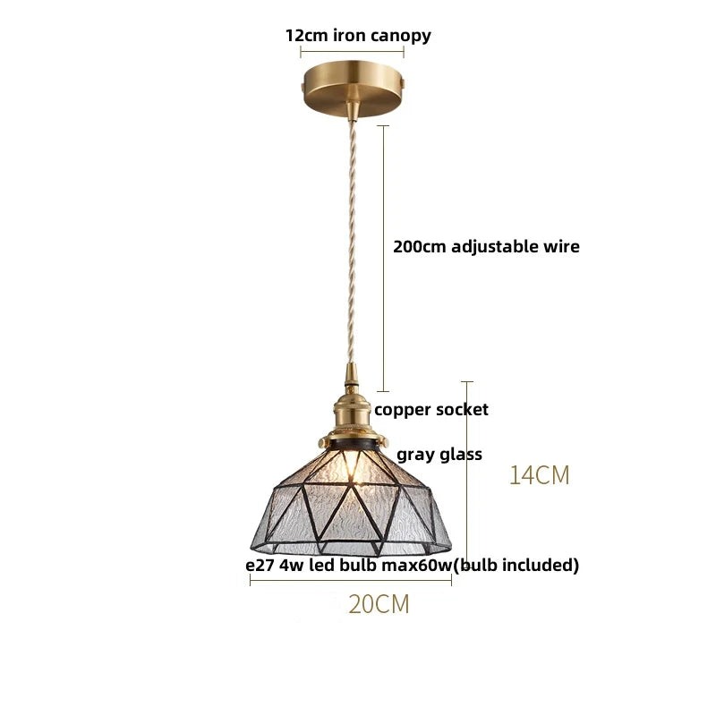 DecorBites™ Blue Glass LED Pendant Light - Nordic Modern Hang Lamp