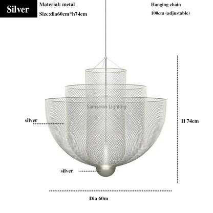 DecorBites™ Geometric Iron Chandelier | Nordic Loft Pendant Light Fixture