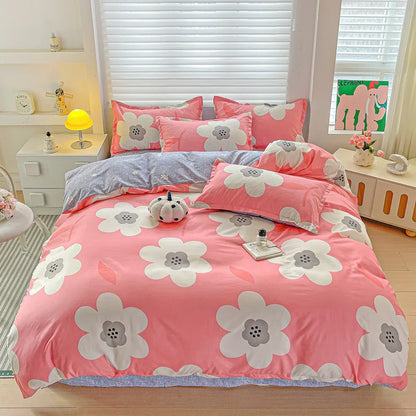 DecorBites™ Cozy Cotton Bedding Set for Double Bed, Autumn Winter Duvet Cover Kit