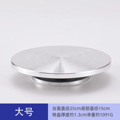 DecorBites™ Aluminum Alloy Turntable for Clay Sculpture Platform Pottery Wheel Rotation
