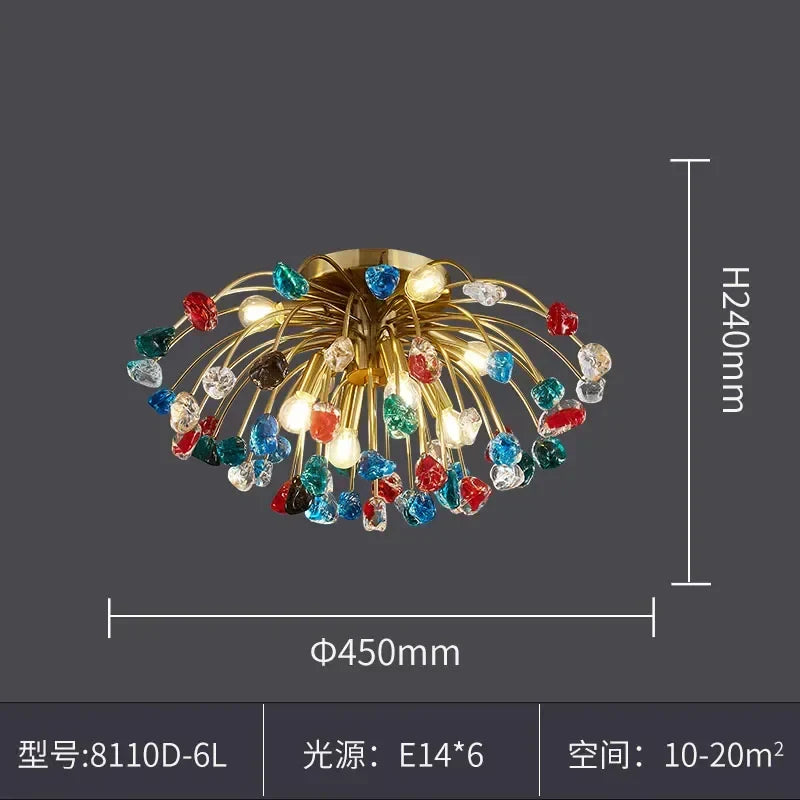 DecorBites™ Crystal Chandelier LED Lighting Fixture for Dining Room & Kitchen Island