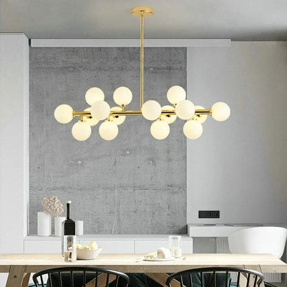 DecorBites™ Glass Ball LED Chandelier Pendant Lamp, Modern Round Design for Home Decor Lighting