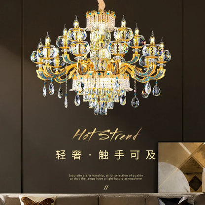DecorBites™ Crystal Candle Chandelier for Luxury Living Room, Bedroom, and Dining Room