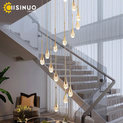 DecorBites™ Crystal Staircase Chandelier for Luxe Home Decor