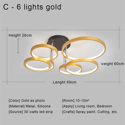 ™ LED Ceiling Chandelier Remote Control Living Room Bedroom Kitchen Lamp White