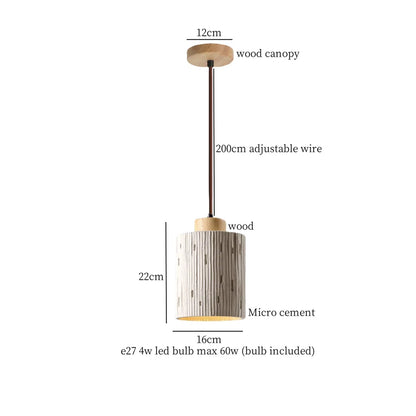 DecorBites™ Bud Micro Cement LED Pendant Lamps: Modern Nordic Hanging Light for Home Decor