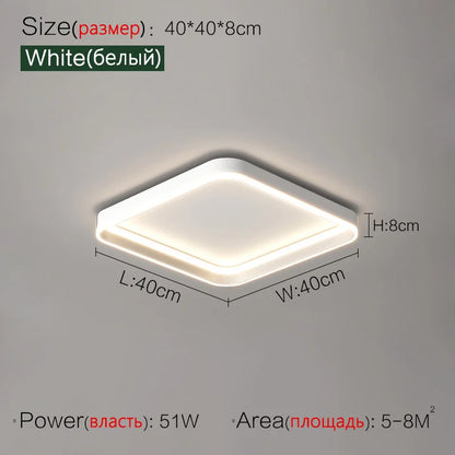DecorBites™ Bedroom Lamp Ceiling Lights Modern Minimalist Master Bedroom Warm LED Lighting