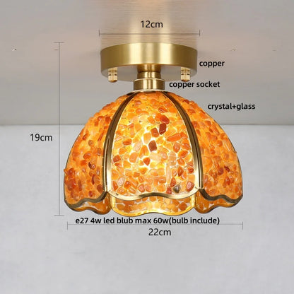 DecorBites™ Column Glass Crystal Ceiling Light for Nordic Modern Home Decor