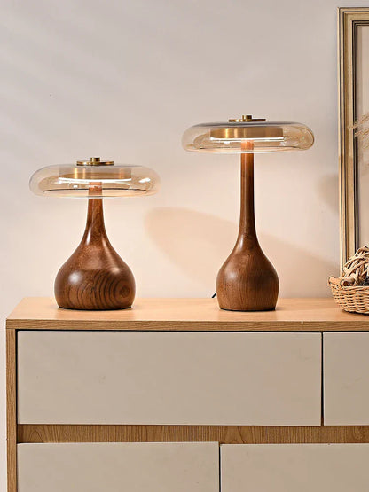 DecorBites™ Andi Walnut Table Lamp for Living Room Bedroom Study Hotel Creative French Style