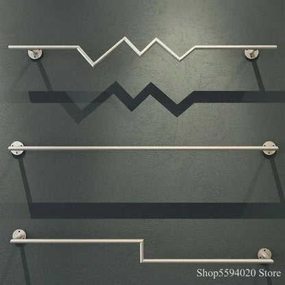DecorBites™ Golden Iron Ladder Shelf Clothing Hanger Rack for Stylish Garment Display