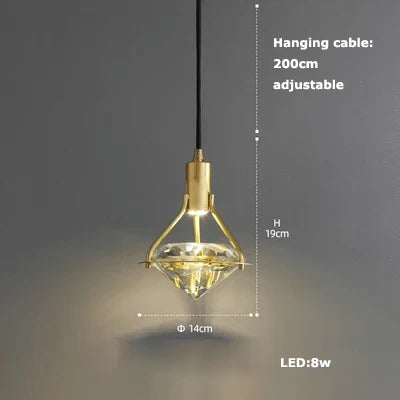 DecorBites™ Crystal LED Ceiling Chandelier - Dimmable Art Deco Pendant Light