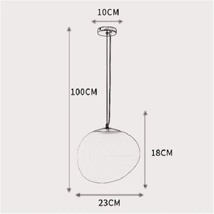 DecorBites™ Gregg Glass Pendant Light, Modern LED Hanging Lamp for Dining Kitchen Loft
