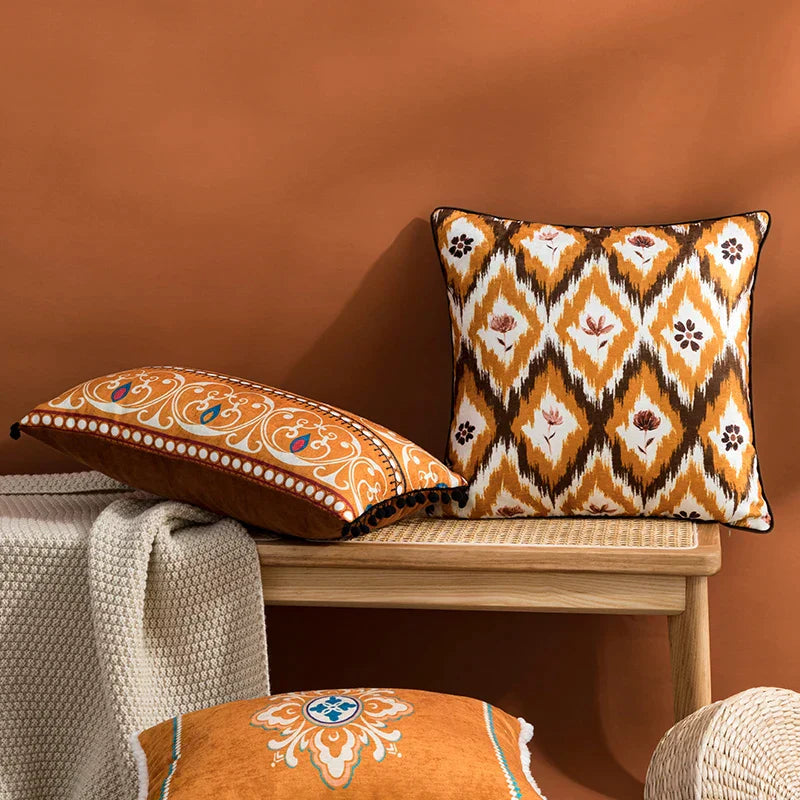 DecorBites™ Abstract Geometric Printed Cushion Cover 45x45cm for Home Decor