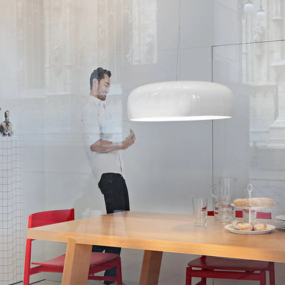 DecorBites™ Glossy Black Round Nordic Pendant Light for Dining Room and Bar Decor