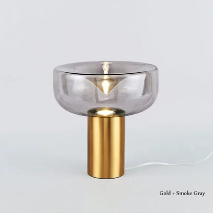 DecorBites™ Aella Table Lamp: Elegant Clear Glass Luxury Art Desk Lamp for Office, Bedroom, and Foyer