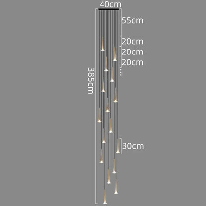 DecorBites™ Crystal LED Stair Chandelier: Luxury Long Stair Lighting Fixture with Creative Island Design