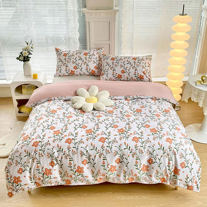DecorBites™ Brushed Printed Duvet Cover Set with 2 Pillowcases, Queen/Single Size
