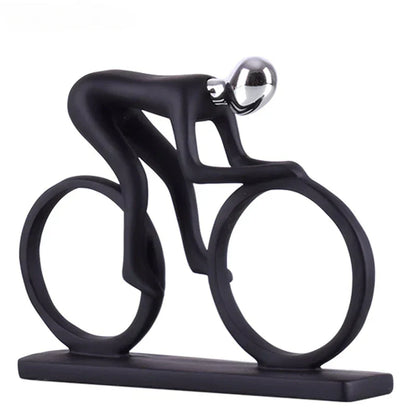 DecorBites™ Abstract Resin Cyclist Statue Bike Rider Figurine for Office Living Room