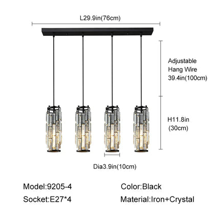 ™ Gold Crystal Chandelier: Elegant Dining Room Pendant Lighting