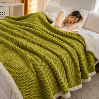 DecorBites™ High-Density Plush Double-Layer Blanket - Multi-Functional and Cozy Warmth