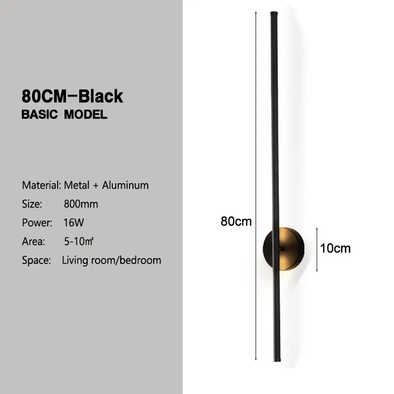 DecorBites™ 360° Rotation LED Wall Lights for Sofa Background, Black Wall Sconce Fixtures