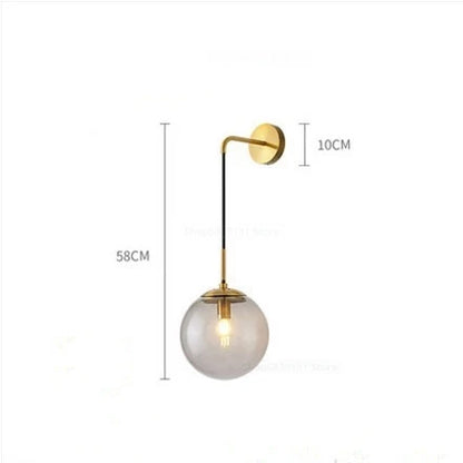 DecorBites™ Glass Ball LED Wall Light for Bedroom Decoration and Living Room Fixtures