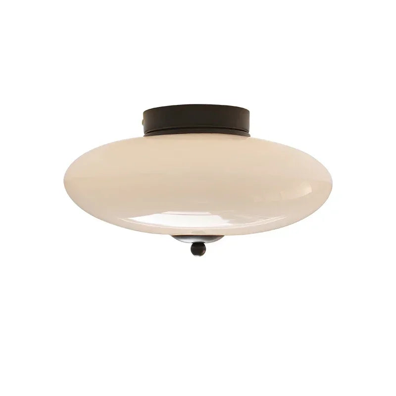 DecorBites™ Bauhaus Cream White Glass Ceiling Lamp LED Light