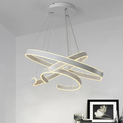 DecorBites™ Geometry Circle Rings LED Ceiling Lamp