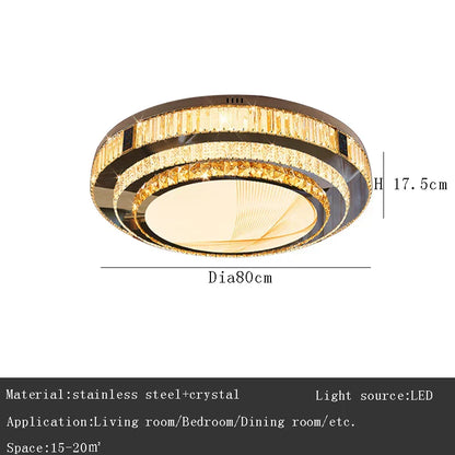 DecorBites™ Gold Crystal Ceiling Lights LED Minimalist Luxury Lighting - Stainless Steel Crystal Luminaires