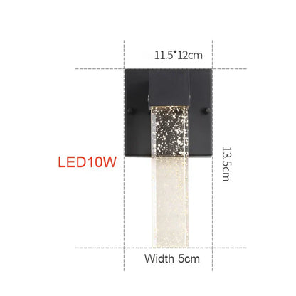 DecorBites™ Crystal LED Outdoor Wall Light IP65 Waterproof Sconce for Balcony Garden