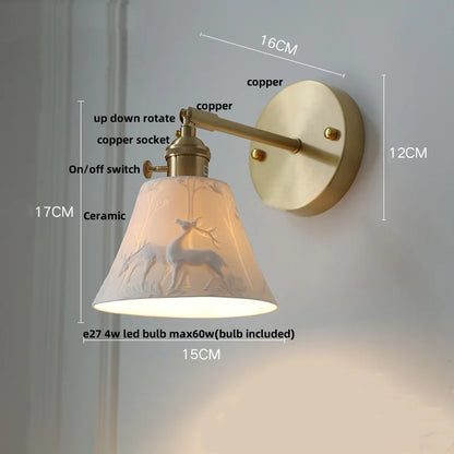 DecorBites™ LED Wall Lamp Sconce Up Down Rotate Pull Chain Switch Modern Stair Light Fixtures