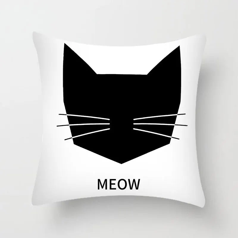™ Hello Cat Pillow Cover - Modern Design for Home Decor - Cute & Cozy
