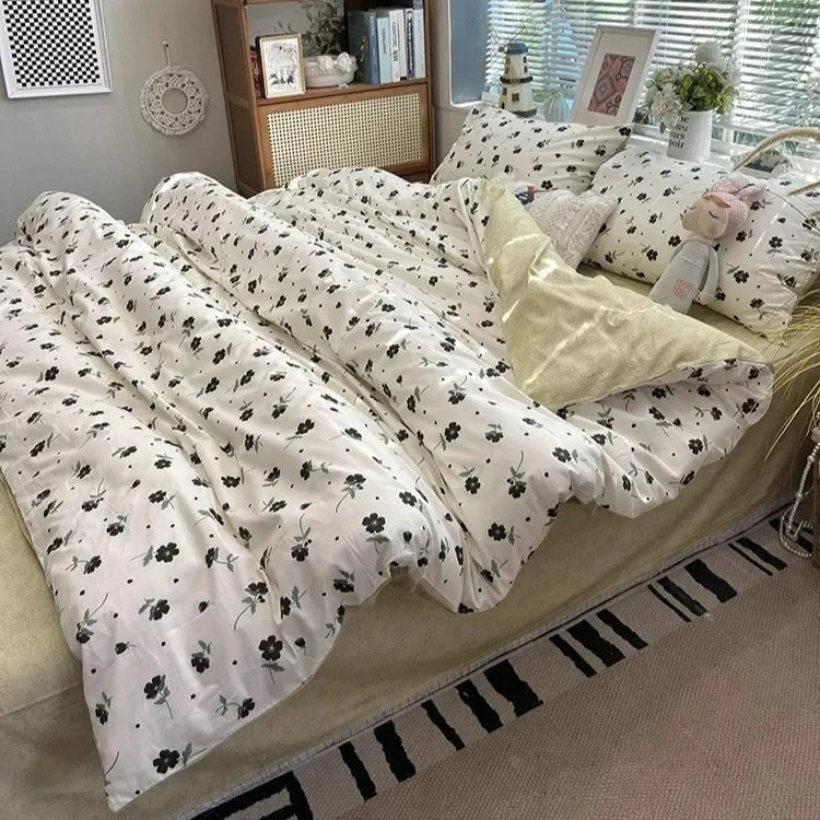 DecorBites™ Boho Pattern Printed Cotton Bedding Set for Queen King Bed Linens