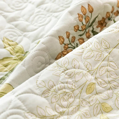 DecorBites™ Cotton Quilted Bedspread Bed Cover Set for Queen King Double Bed
