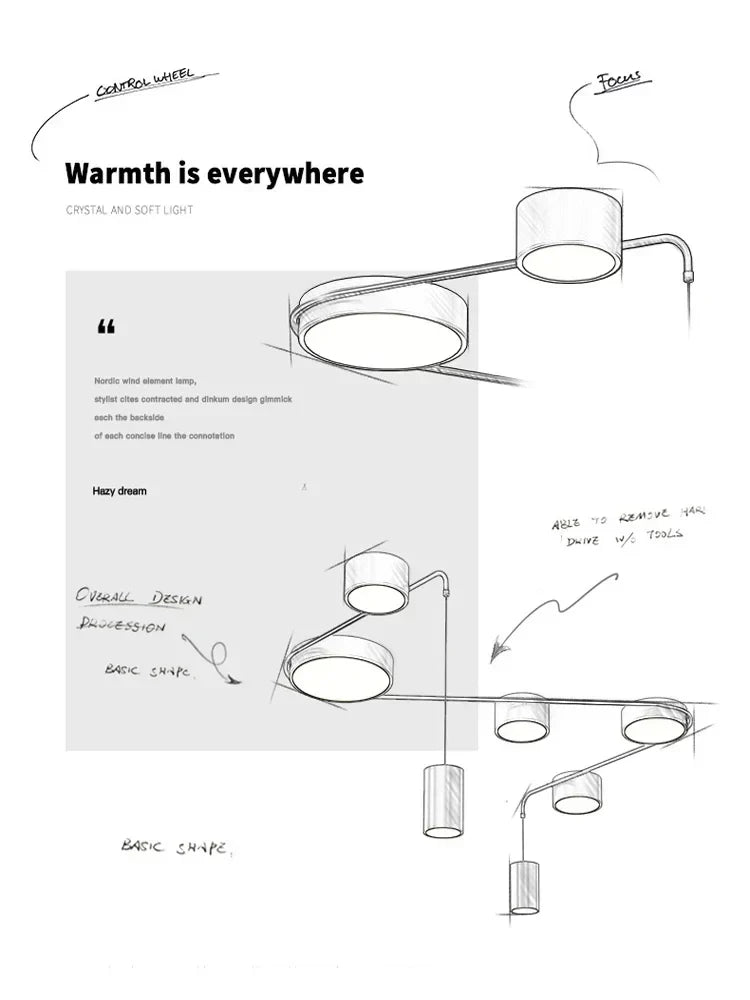 DecorBites™ Black LED Chandeliers for Living Dining Bedroom Hall Kitchen: Modern, Simple Indoor Lighting