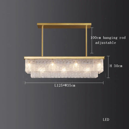 DecorBites™ Crystal LED Chandelier: Minimalist Luxury Lighting for Dinning Table