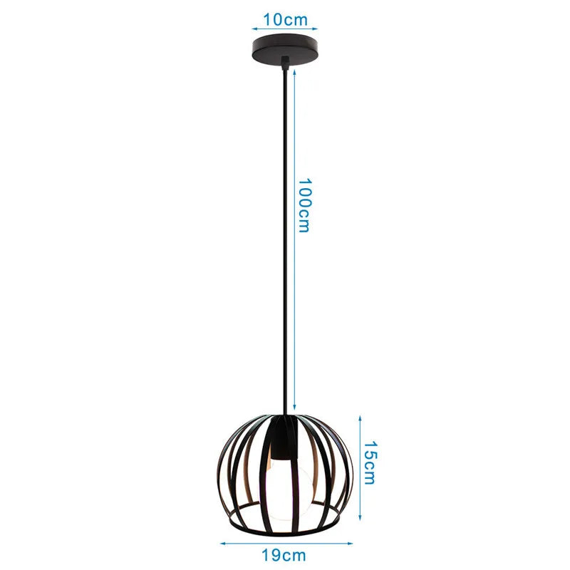 DecorBites™ Industrial Metal Ball Pendant Light for Bedroom Kitchen Island