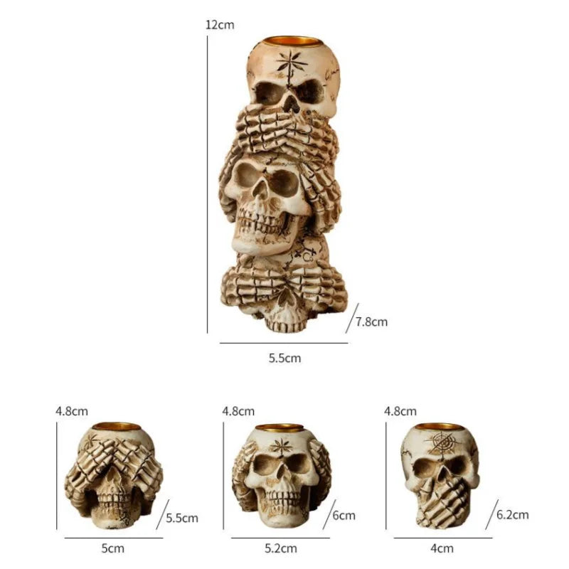 DecorBites™ Bone Skeleton Candlestick Holder Halloween Home Decoration