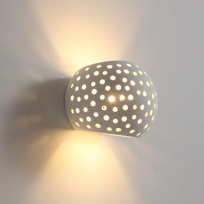 DecorBites™ Gypsum Wall Lamp 5W LED Sconces Indoor Lighting for Living Room & Bedroom