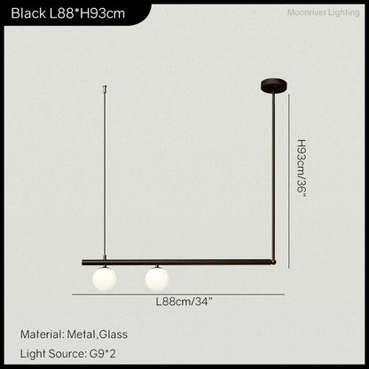DecorBites™ LED Linear Hanging Lamp for Home Modern Minimalist Living Room Chandelier