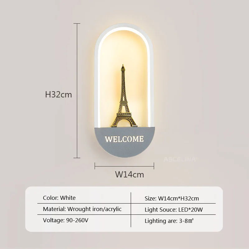 DecorBites™ LED Metal Acrylic Wall Light for Modern Minimalist Decor