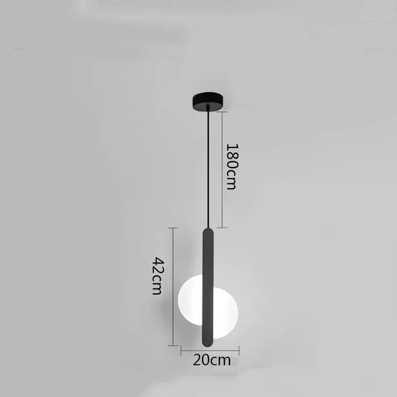 DecorBites™ Black Ring Pendant Lamp Dimmable LED Ceiling Hanging Light