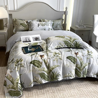 DecorBites™ 3D Printed Faux Silk Bedding Set - Cooling, Skin-Friendly, Non-Fading Comfort